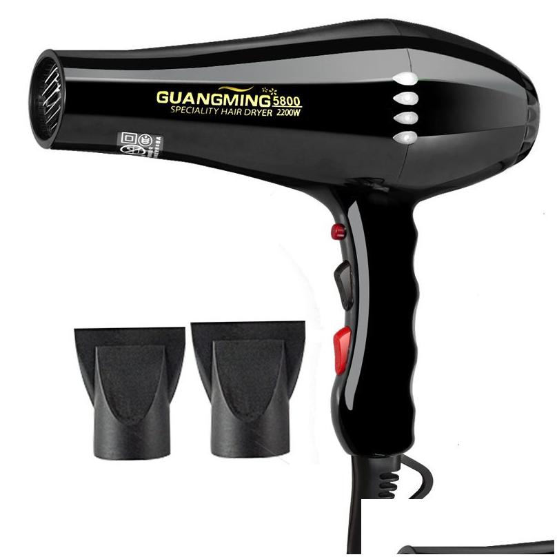 Hair Dryers Ac Motor Blow Dryer Real Power 2200W Professional And Cold Wind Hairdryer Styling Tools For Salon Equipment Drop Delivery Dhv6M