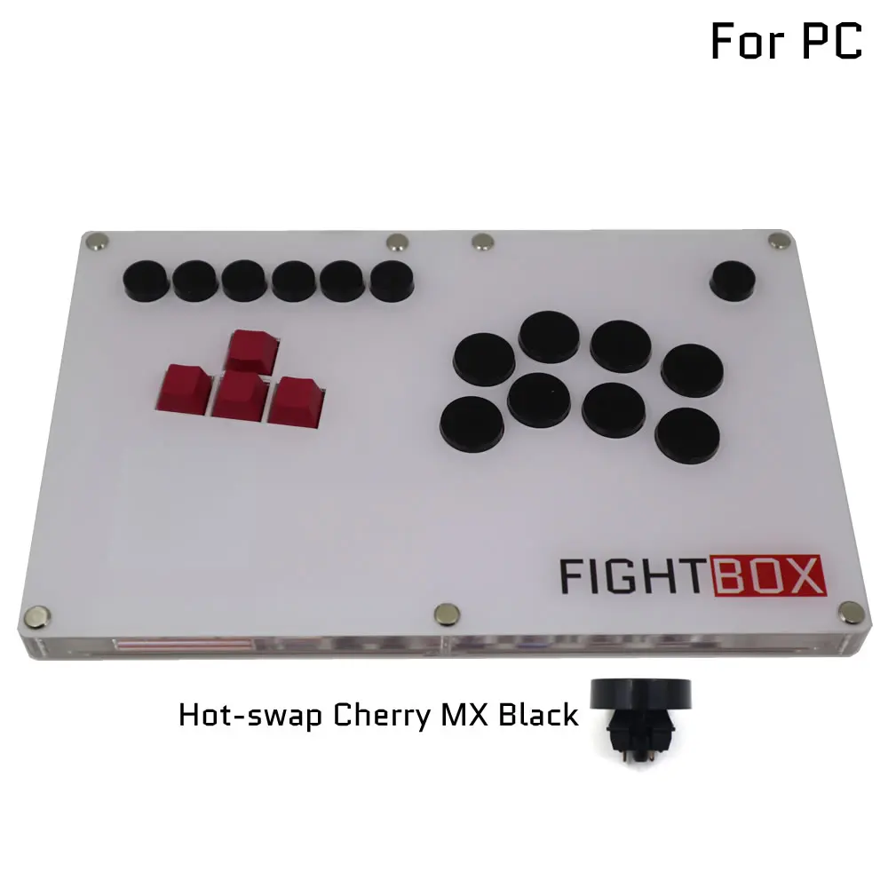 Joysticks BUltraThin Keyboard Buttons Mixbox Style Arcade Joystick Fight Stick Game Controller For PC USB HotSwap Cherry MX DIY Ver