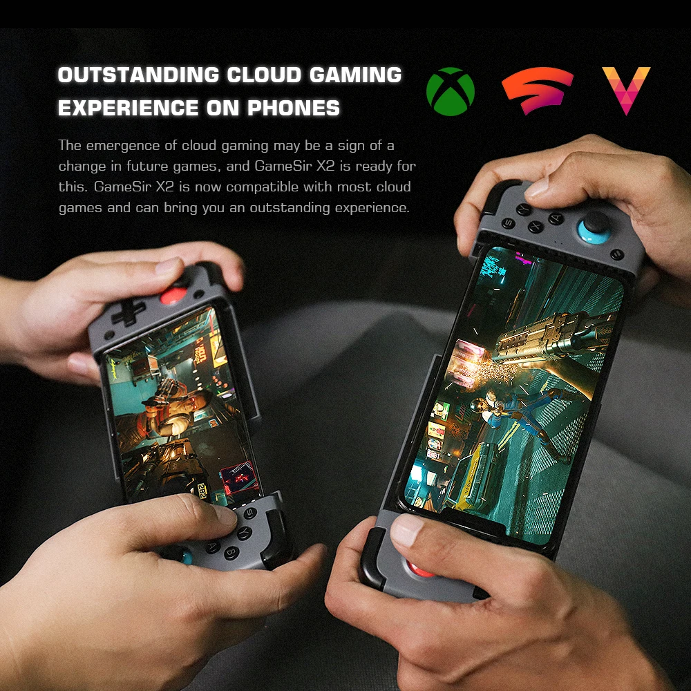 Consoles Gamesir X2 Bluetooth Gamepad Mobile Game Controller for Android Smartphone Iphone Cloud Gaming Xbox Game Pass Stadia Geforce Now