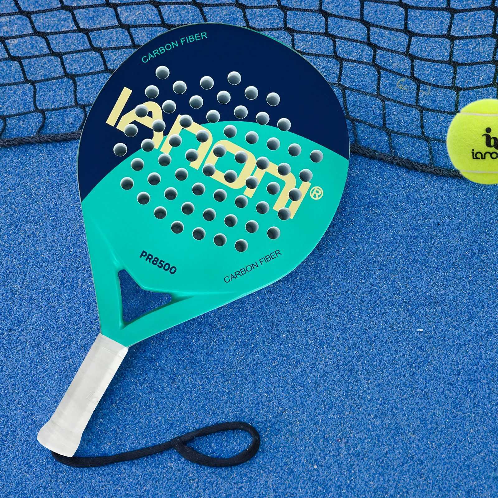 Raquettes de Tennis IANONI raquette de Padel Surface en Fiber de carbone avec noyau en mousse à mémoire de forme EVA raquettes de Tennis légères L2402