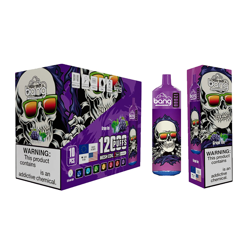 Bang 12000 Puffs Einweg-Vape Pen Mesh Coil Vaper 20 ml vorgefüllte Pod-Wagen Bangvapes Puff 12K E-Zigaretten 0 % 2 % 3 % 5 % 20 Farben Wiederaufladbarer 650-mAh-Akku