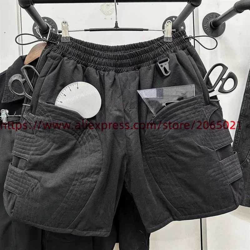 Men's Shorts Whoisjacov pair of Puffer short goods mens high-quality multi pocket oversized breeze J240228