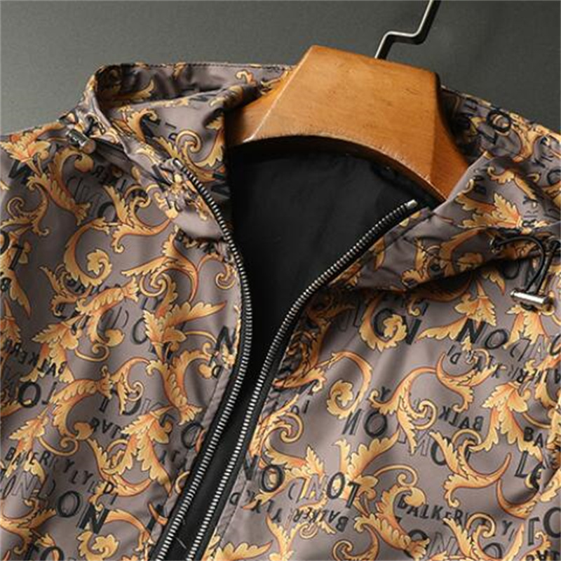 2024 Novo estilo de luxo jaquetas masculinas europeias exteriores marca de moda casaco com capuz jaqueta na moda top roupas masculinas outwear tamanho asiático M-5XL