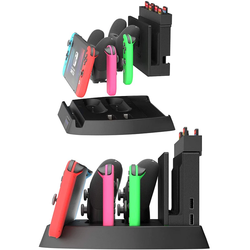 Stands for NS Switch Console Pro Controller Charging Dock Stand 6 Game Disc Storage for Nintendo Switch Nintendoswitch NS Accessories