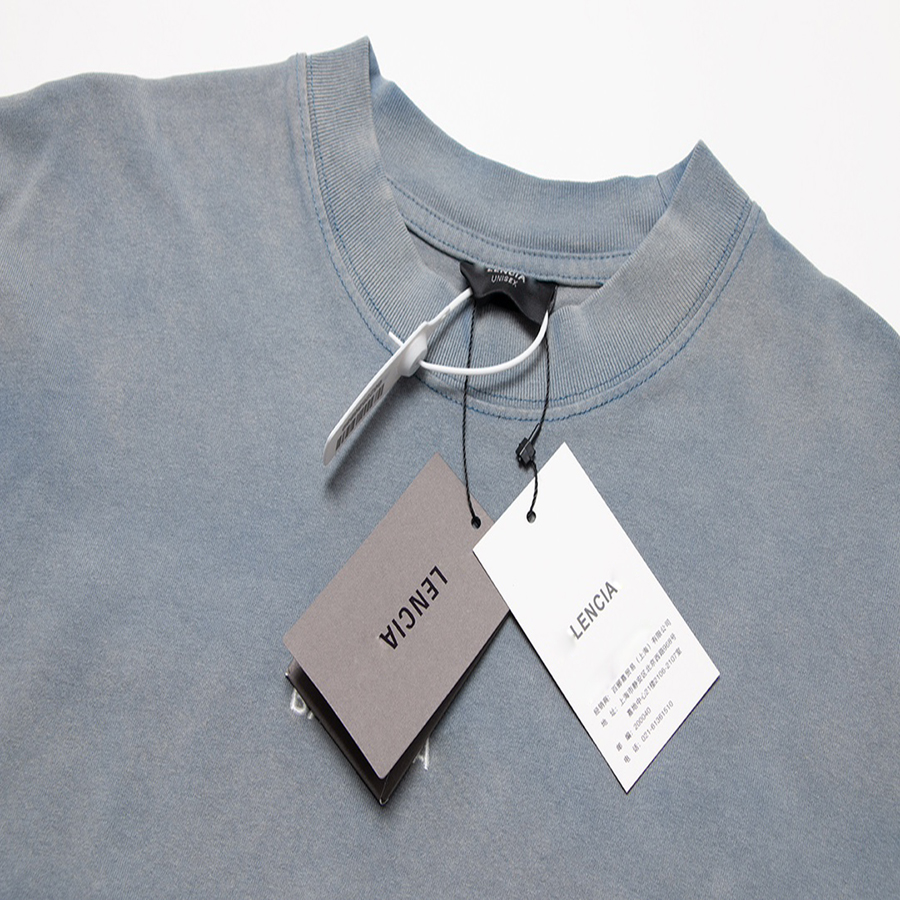 Męski designerski koszulka gradient listu haft unisex okrągła szyja krótkie rękawy