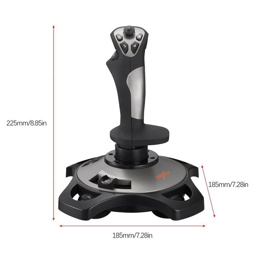 Tops Pxn2113 Joystick simulador de vuelo Gamepad controlador Pc simulador de vuelo Pit Stick para PC/escritorio