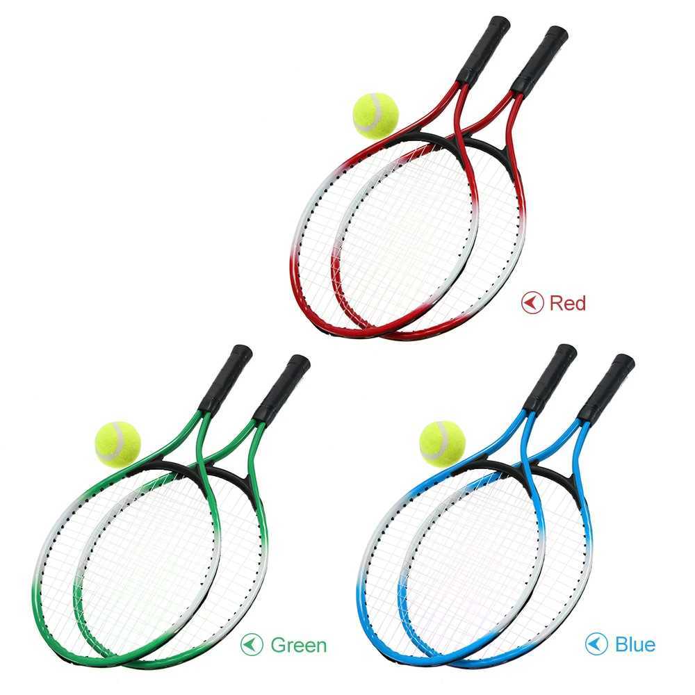 Tennis Rackets Kids Outdoor Sports Tennis Rackets Tennis String Racquets with 1 Tennis Ball and Cover Bag Iron Alloy OptionalL2402