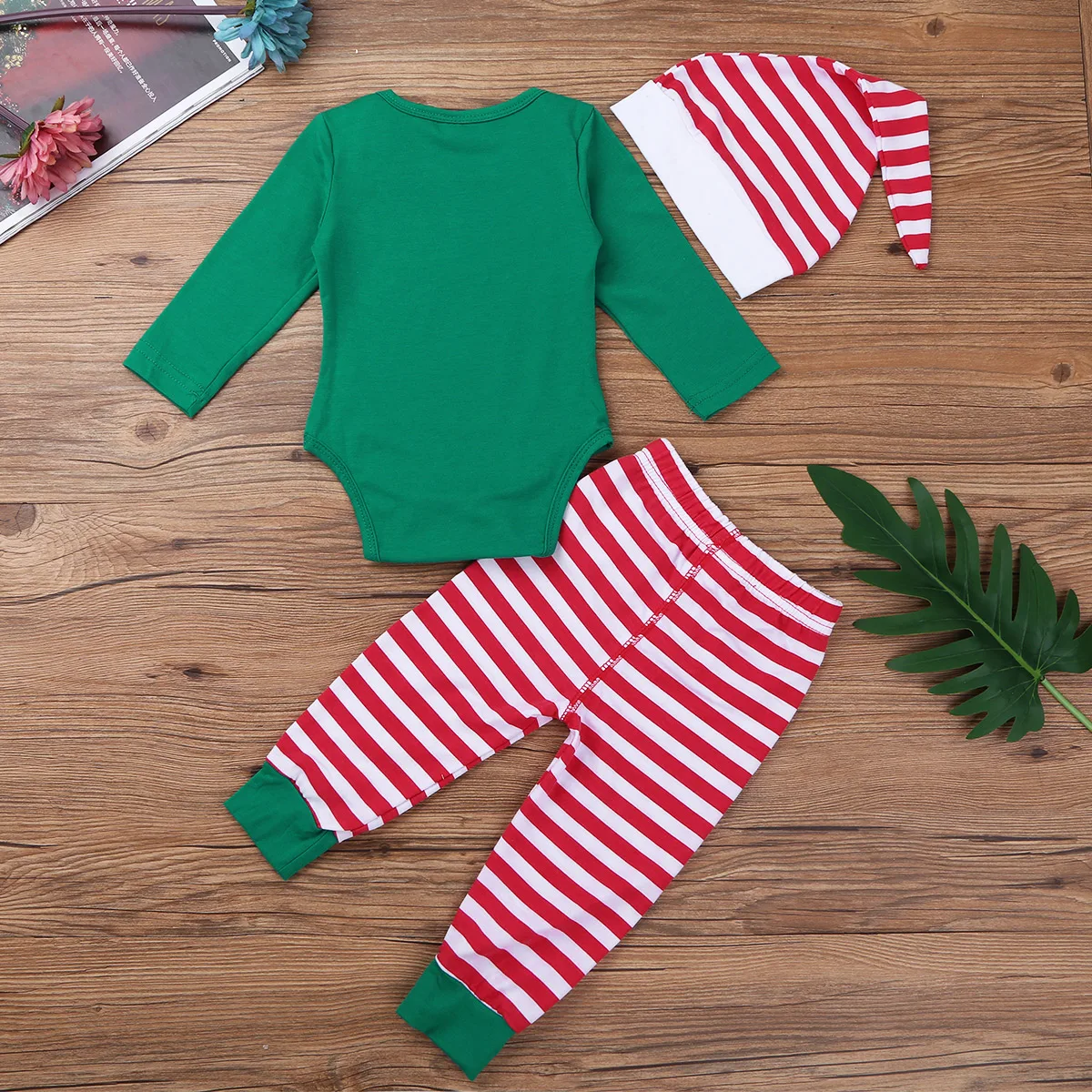 Jackets Baby Boy Girl Autumn Christmas Xmas Clothes Set Toddler Baby Boys Girls Romper Pant Hat Outfits Christmas Elf Cosplay Costume