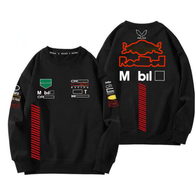 2024 Nya F1 Racing Crew Neck Sweaters Men's and Women's Long Sleeve Sweatshirts samma stil anpassade