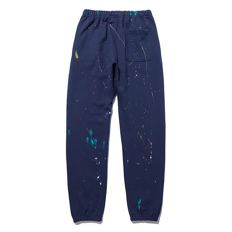 Galle Splash-ink graffiti thin pants High street fashion cotton casual pants men's and women's ankle sports pantsS-XL