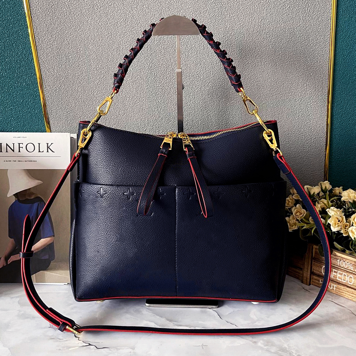 Yüksek dereceli tam tahıllı deri el çantası tasarımcısı Melie Tote Crossbody Bag Günlük Lüks Çanta Dizüstü Tag Mom Bag Moda Alışveriş Çantası Çok Fonksiyonlu Kullanım