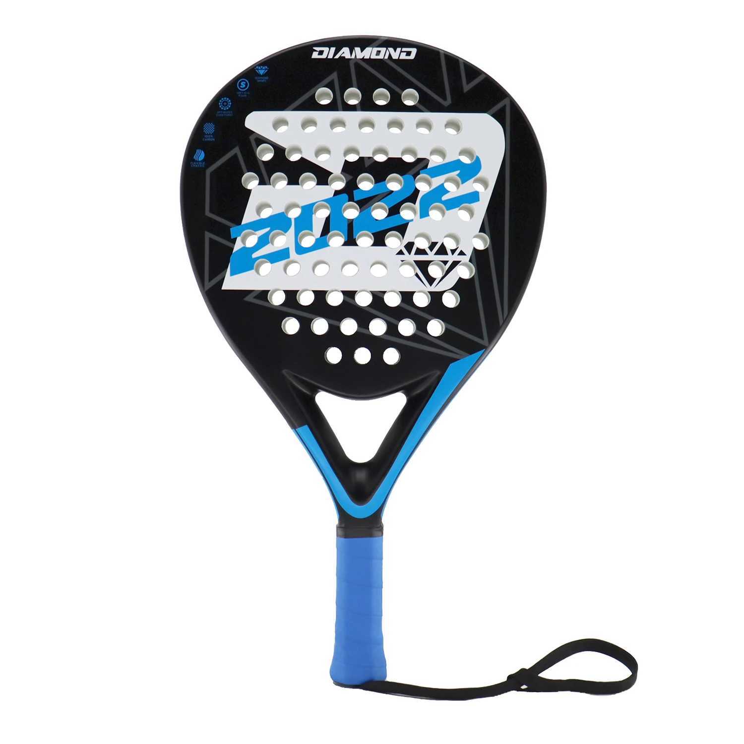 Raquettes de tennis 2022 Pro Tennis Padel Paddle Raquette Diamant Forme EVA Soft Padel RacketL2402