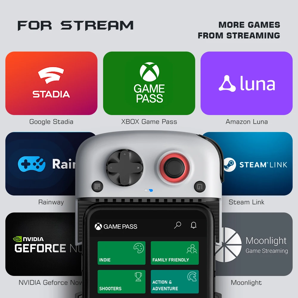 Gamepads Gamesir X3 Type C Gamepad Controlador de telefone móvel com ventilador de resfriamento para jogos em nuvem Xbox Game Pass STADIA xCloud GeForce Now