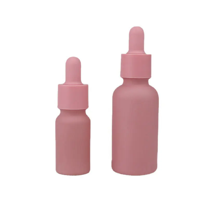 Bottle 10ml 30ml Empty Pink Essential Oil Glass Dropper Perfume Display Dropper Vial ,serum Display Glass Container 1oz