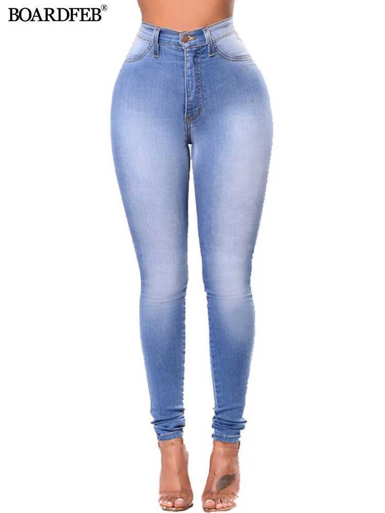 Kadın Kotları Kadın Yüksek Bel Kotları 2023 İlkbahar Yaz Sıska Sıska Ofis Lady İnce Kaldırma Butt Denim Kalem Pantolon Kadın Elastik Pantolon