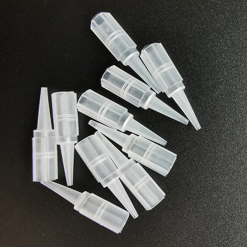 Blade 1r Semi Permanent Makeup Plastic Tattoo Caps Eyebrow/lip Tattoo Needle Tips Matched for Needles Tattoo Accessories