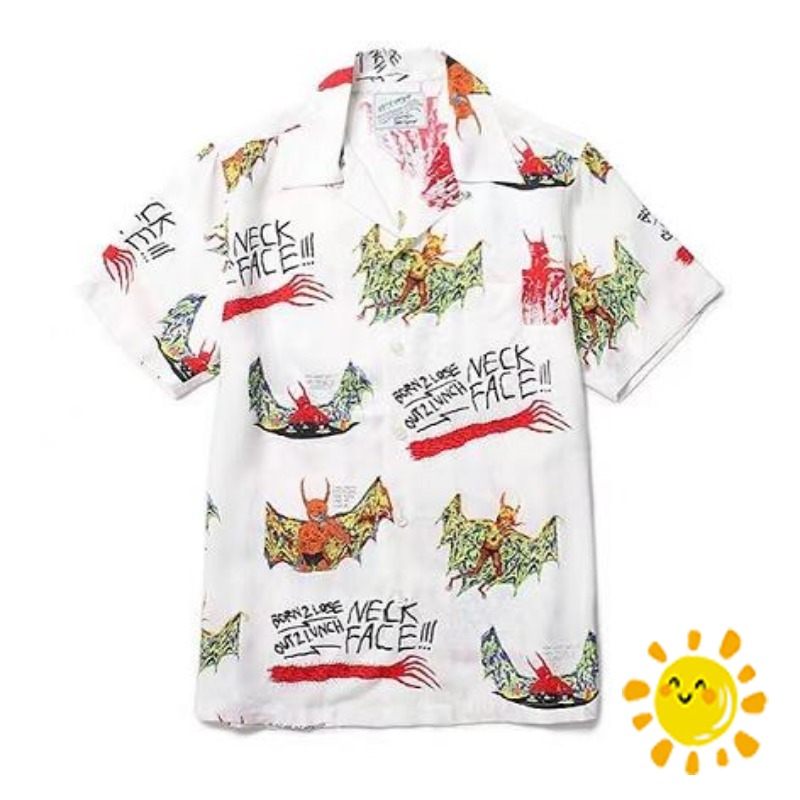 24SS chemises hommes femmes Graffiti Streetwear Hawaii chemise de plage