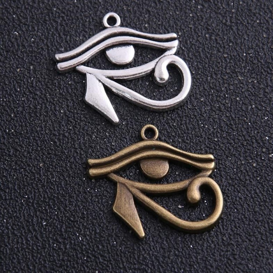 26 32 mm dwa kolor Rah Egypt Eye of Horus Egyptian Charms Wiselds do naszyjnika bransoletki biżuterii Making215x