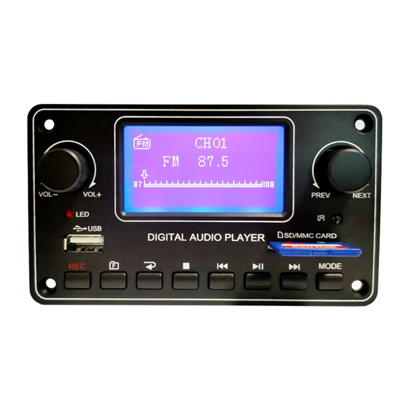 Odtwarzacze TPM004C MP3 Player Bluetooth Decoder Board USB SD FM Auxin Audio Player Digital Music Player