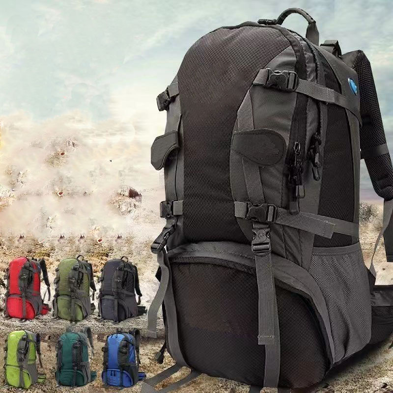 Modischer, hochwertiger Polyester-Wanderrucksack mit großer Kapazität, Herren-Freizeit-Outdoor-Abenteuersporttasche, Designer-Reiserucksack