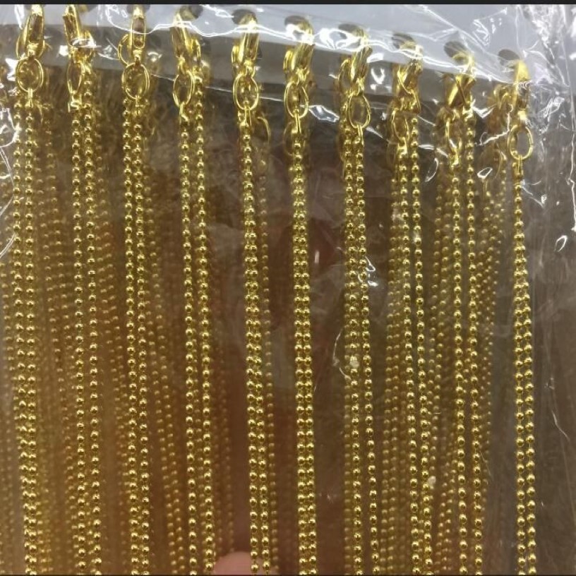 480 peças correntes de bola banhadas a ouro colar 45cm 18 polegadas 1 2mm ótimo para telhas de scrabble tampas de garrafa pingente de telha de vidro e muito mais2914