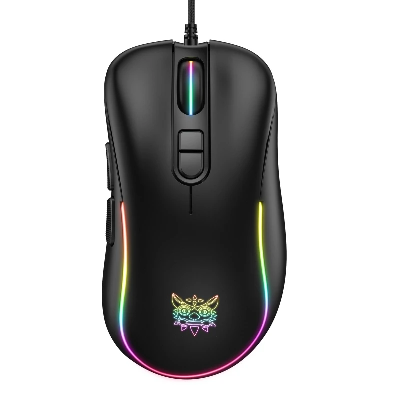 Ratos requintados mouse para jogos mouse de computador com luzes RGB coloridas receptor USB 6 níveis DPI para jogos laptop desktop