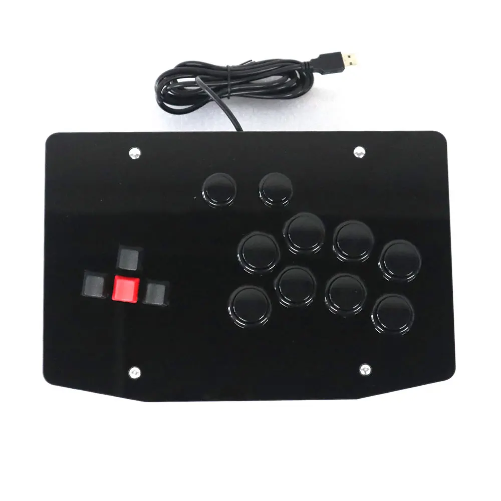 Joysticks RACJ500K Clavier Arcade Mixbox Style Fight Stick Contrôleur de jeu Joystick pour PC USB