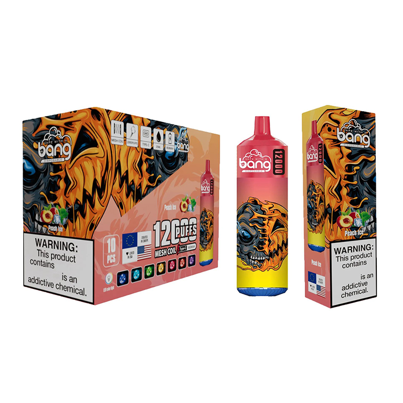 BANG 12000 PUPKS E ZESTAW BARDZEPCJI PAPKÓW 12K DRYJNY VAPER DO DRYTOWEJ VAPE Cewki LED LED Bateria do ładowania 20 ml wstępnie wypełnionego kapsuły 0% 2% 3% 5%