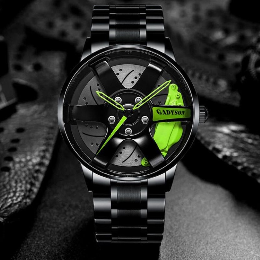 Top Horloge Merk Auto Wiel Custom Design Sport Velg Horloges Roestvrij Staal Waterdicht Hele 2021 Mannen Pols Watches187u