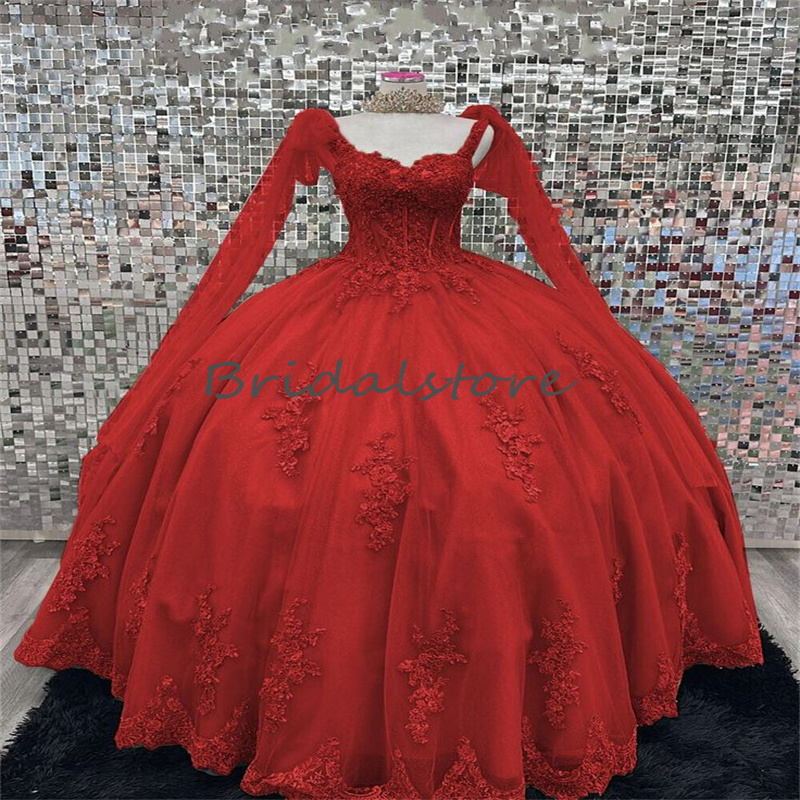 Fantasy Royal Blue Quinceanera Dresses With Cape Straps Princess Sage Green Lace Vestidos De 15 Quinceanera 2024 vestidos de xv Para Prom Party Pageant Birthday Gown