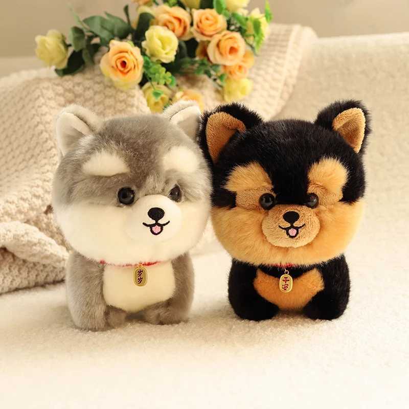 Animaux en peluche adorables en peluche en peluche Corgi chien en peluche grosse tête Kaii animal réaliste Shiba ChowChow Yorkshire Bichon Husky poupée