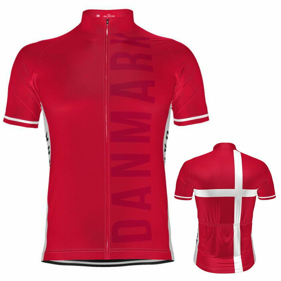 Danmark 2024 Team Cycling Jersey Bicycle Clothing Ropa de Ciclismo Men Breattable 100% polyestercykelkläder för MTB