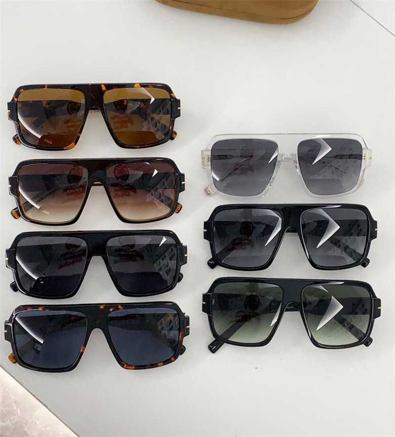 Nouveau design de mode lunettes de soleil carrées 0933 monture en acétate de forme simple style populaire et polyvalent lunettes de protection UV400 extérieures