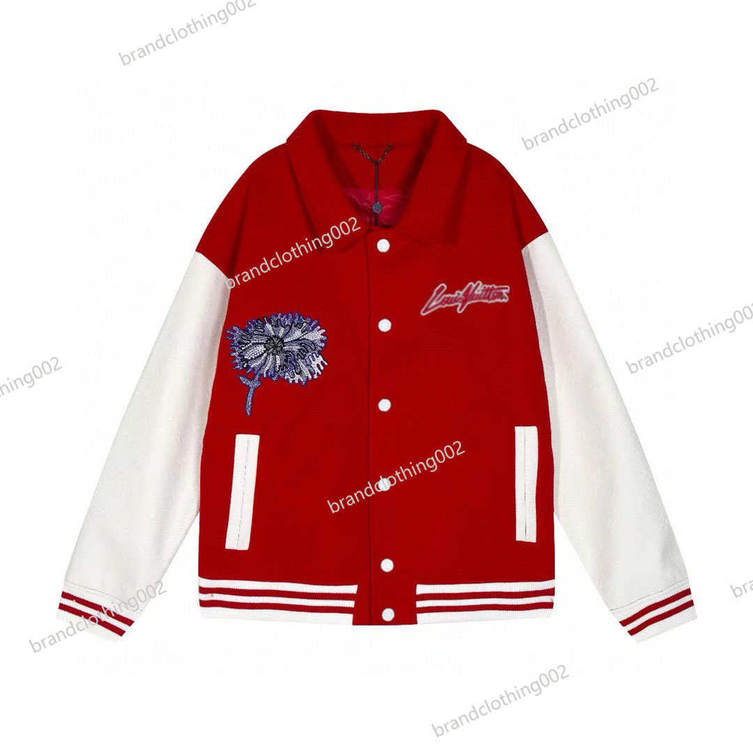 New Mens Baseball Wear Men's biker Jacket 1:1 Ladies man Embroidered Luxury Brand School Team Baseball Letter Pattern Single Breasted Street Wear women's jackets