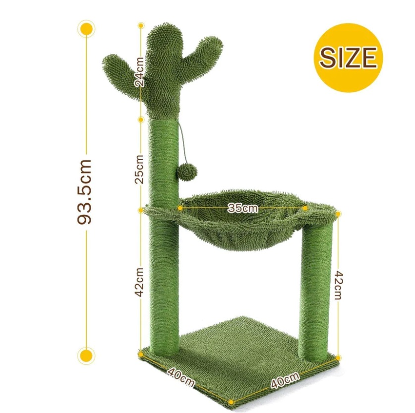 PAWZ Road Cactus Hamaca Rascador de árbol para gatos