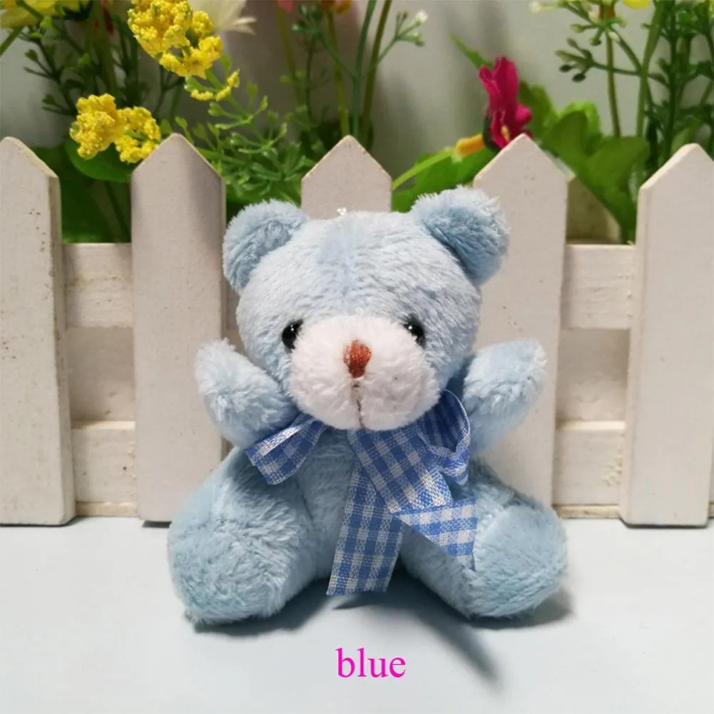 2024 Plush Bear Pendant Cute Plush Keychains Mini Bear Doll Stuped Soft Prendant Toy PP Cotton 5.5cm Gift
