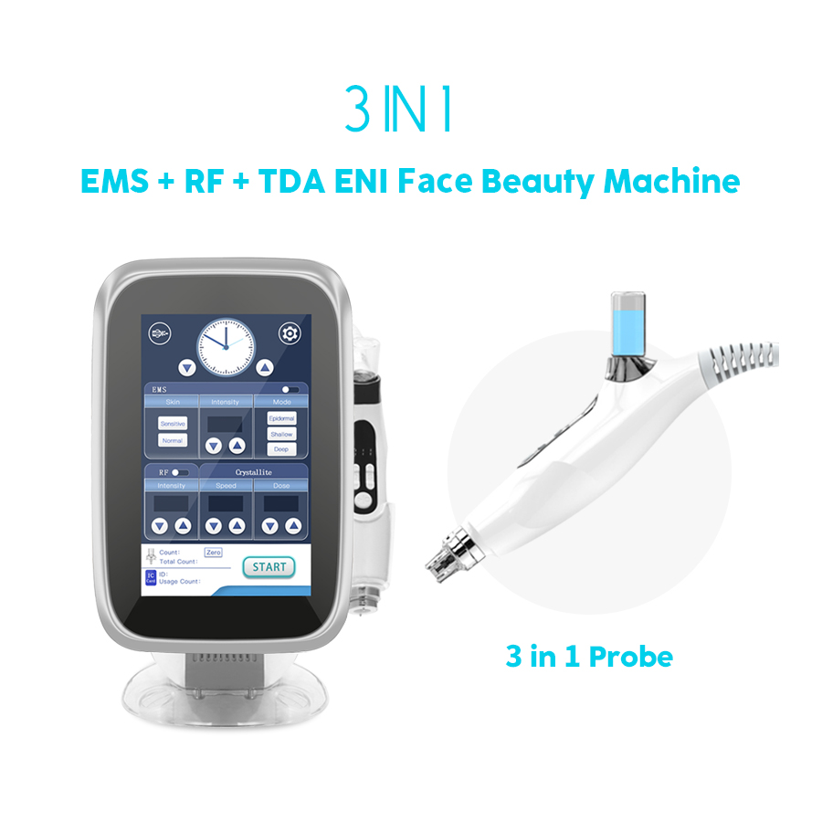 3 I 1 Mini Beauty Equipment Radio Frequency Vanadium Titanium Skin åtdragning BEAUFY -enhet för BOFH Hemhudhantering och Spa Management Beauty Instrument