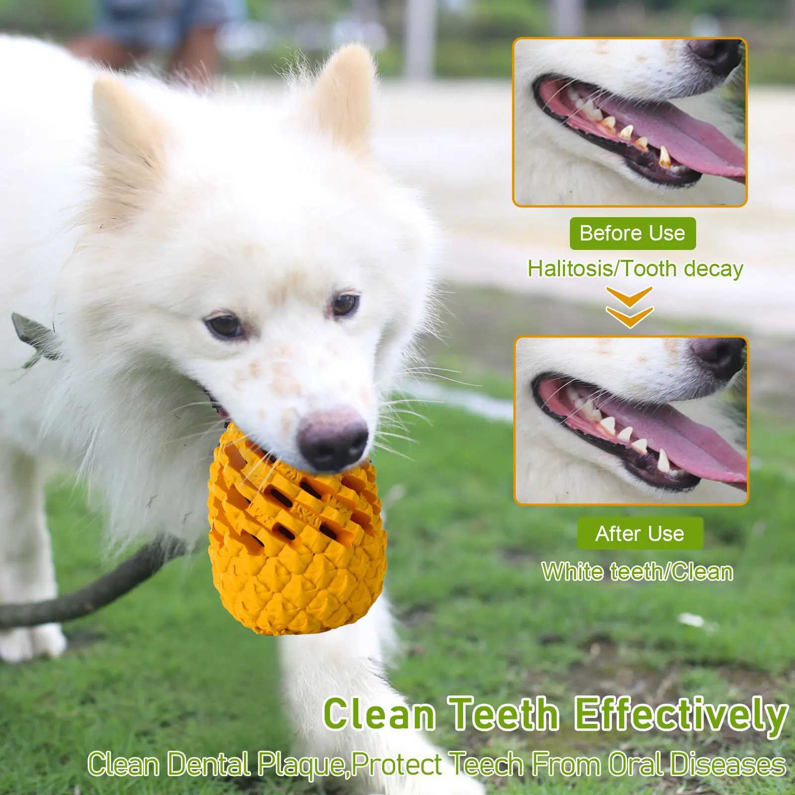 Dog Toys Chews Dog Chew Toys for Aggressive Chewer Tough Dog Dental Chews Toy Indestructible DogToys for Large Dogs Puppy Chew ToysPineapple