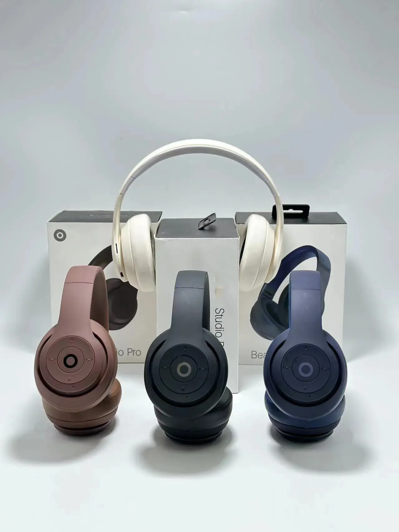 Studio Pro bezprzewodowe słuchawki stereo Bluetooth bezprzewodowy mikrofon Składany sport sportowy słuchawki Hi-Fi TF Muzyka z torbą