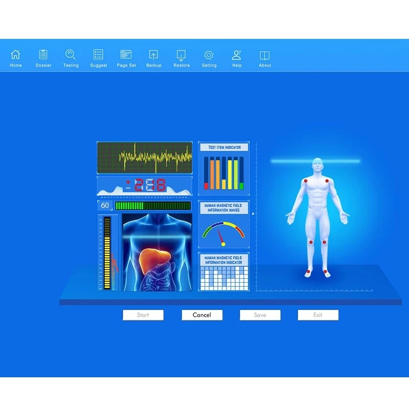 Scanner Neue Version 54 Berichte Quantenresonanz Magnetkörpergesundheit Detektor/Analysator für Subhealth Test Bioresonance Body Scanner