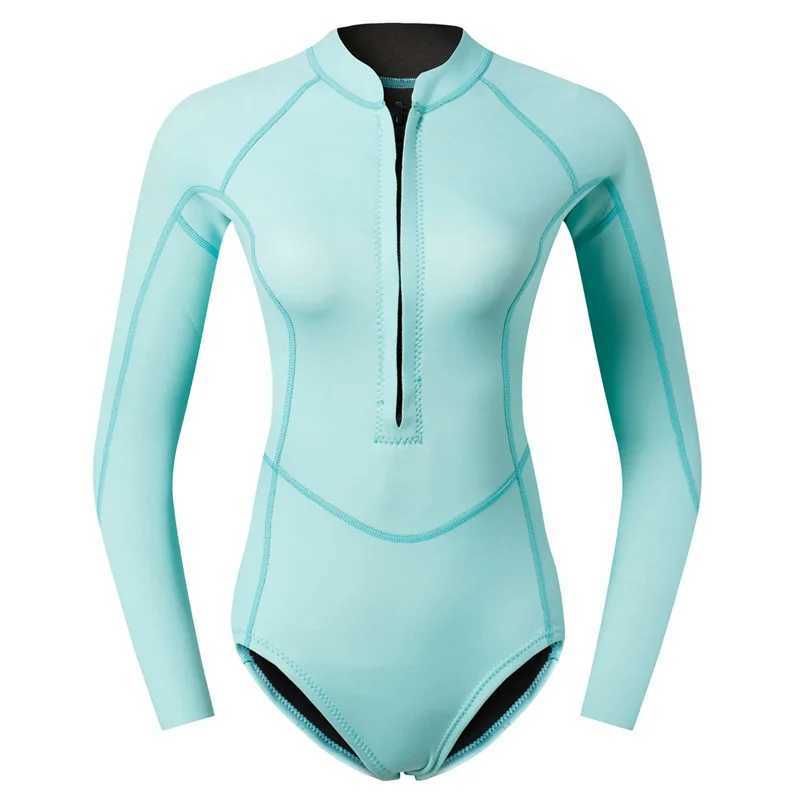 Swim Wear Woman Diver Diving Suit 2mm Neoprene Diving Equipment Pink Long Sleeve Bikini Swimsuit Women Korean Badkläder Gratis frakt 240229
