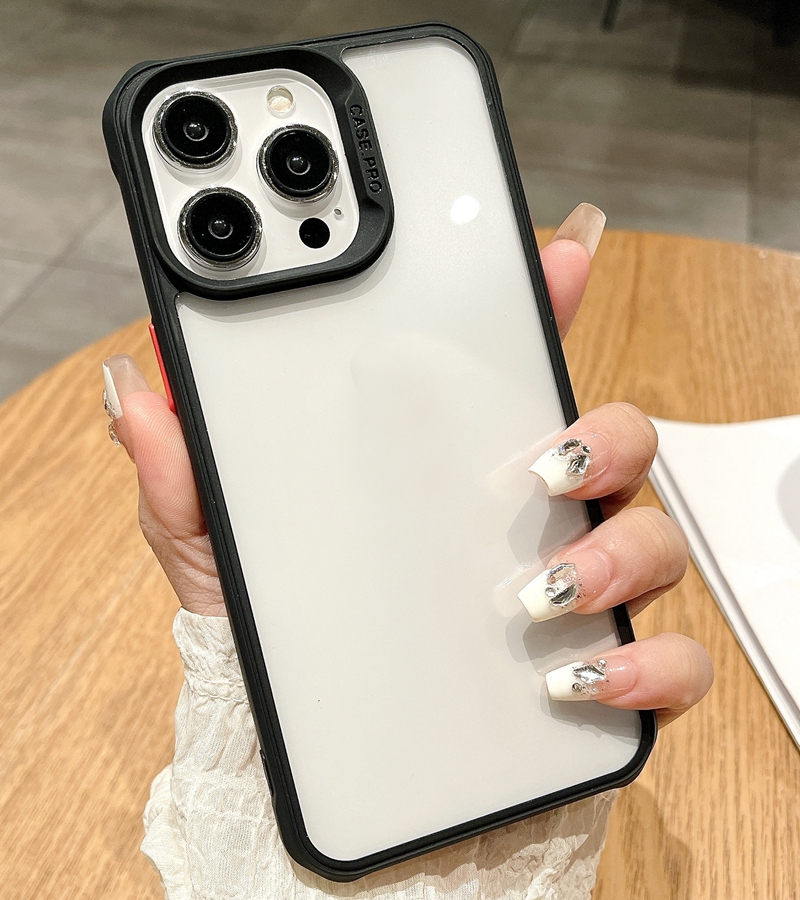 Shockproof Phone Cases For Iphone 15 Plus 14 Pro Max 13 12 11 X XR XS MAX 8 7 Hard Acrylic Plastic PC Soft TPU Dual Color Hybrid Clear Transparent Four-corner Anti-fall Cover