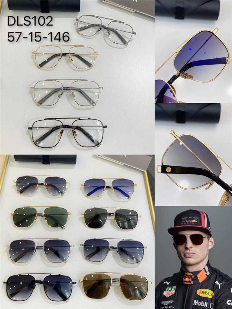 Оригинальные мужские и женские солнцезащитные очки Dita 1to1, черные металлические, в полной оправе, dls102 box sun 1N4X