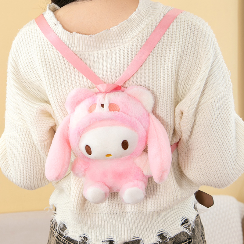 New Tie Dyed Kuromi Doll Backpack 2023 Autumn/Winter Children's Bag Girl Grab Machine Doll Wholesale