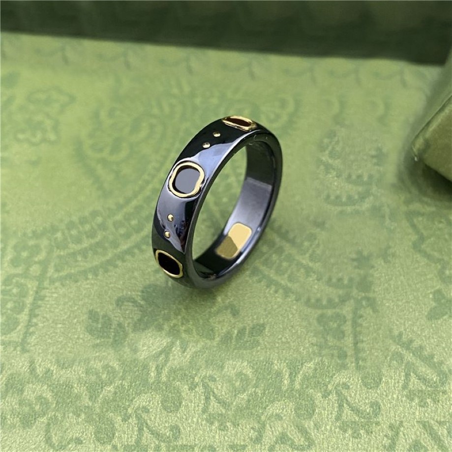 Anelli a fascia a grappolo in ceramica bianca nera Anelli bague uomo e donna fidanzamento sposi gioielli amante regalo225k