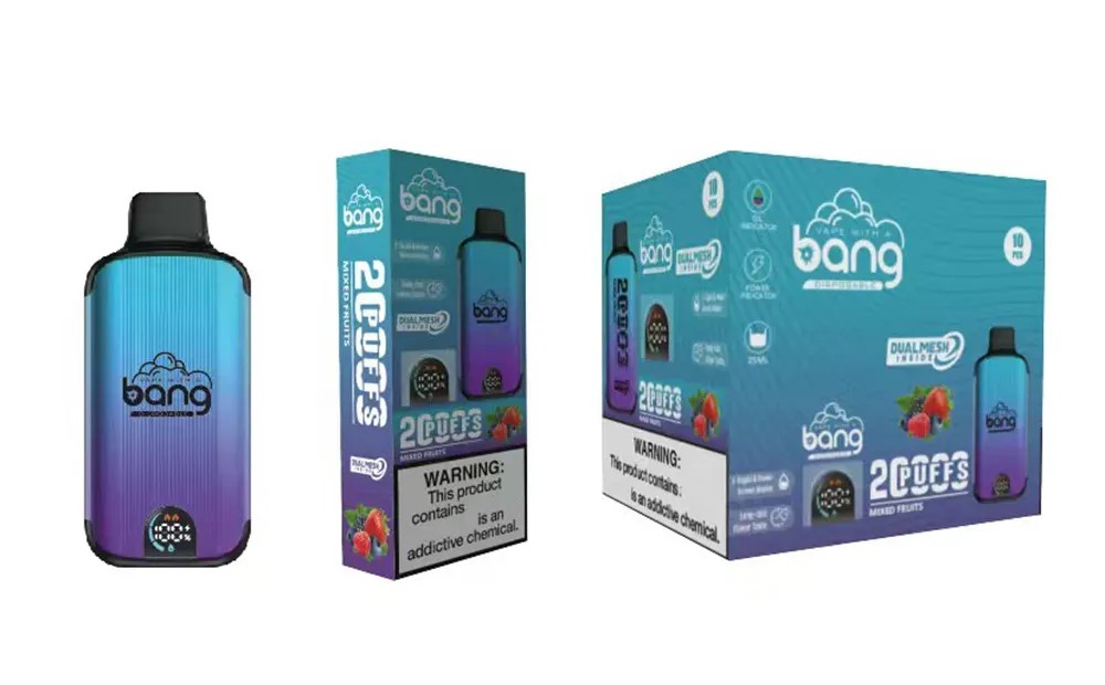 Original Bang 20000 20K Puff 20000 20K rechargeable jetable écran intelligent Vape stylo E cigarette avec batterie 650mAh 25ml prérempli BANG BOX 18000 18K