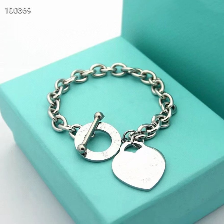 Hartvormig met armband ketting Luxe designer damesmode pak Merk sieraden met verpakking box223c