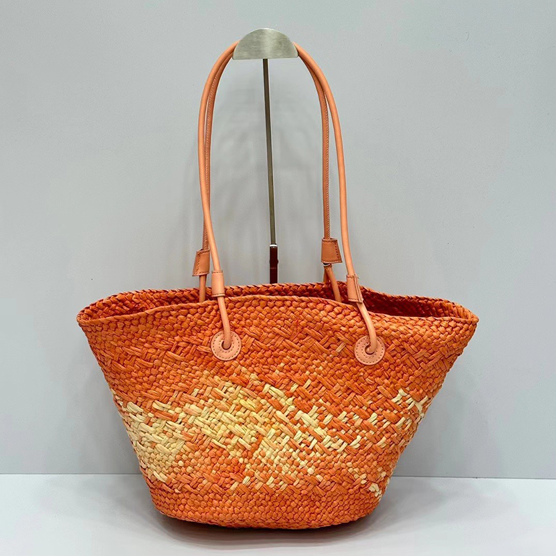 Designer Basket Bag Tote Bags Straw Bag Women Raffia Handväska Summer Beach Bag Petit Sac Luxury Handväskor Stickning Hand axel Holiday Beach virkning Purse Totes PRPU