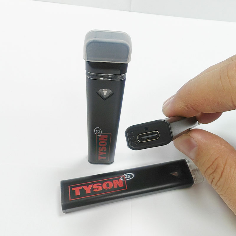 Tyson 일회용 vape 빈 펜 vapes vapes vapes e charette bar pods 장치 380mah 충전식 배터리 1ml 기화기 포장 카트리지