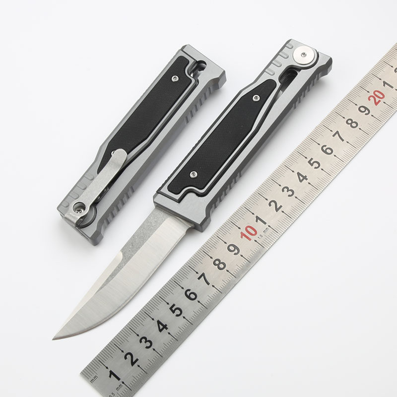 A2230 High End EDC-zakmes D2 Stone Wash Drop Point Blade CNC Luchtvaart Aluminium handvat Nieuw ontwerp Messen Outdoor Camping Wandelen Survival